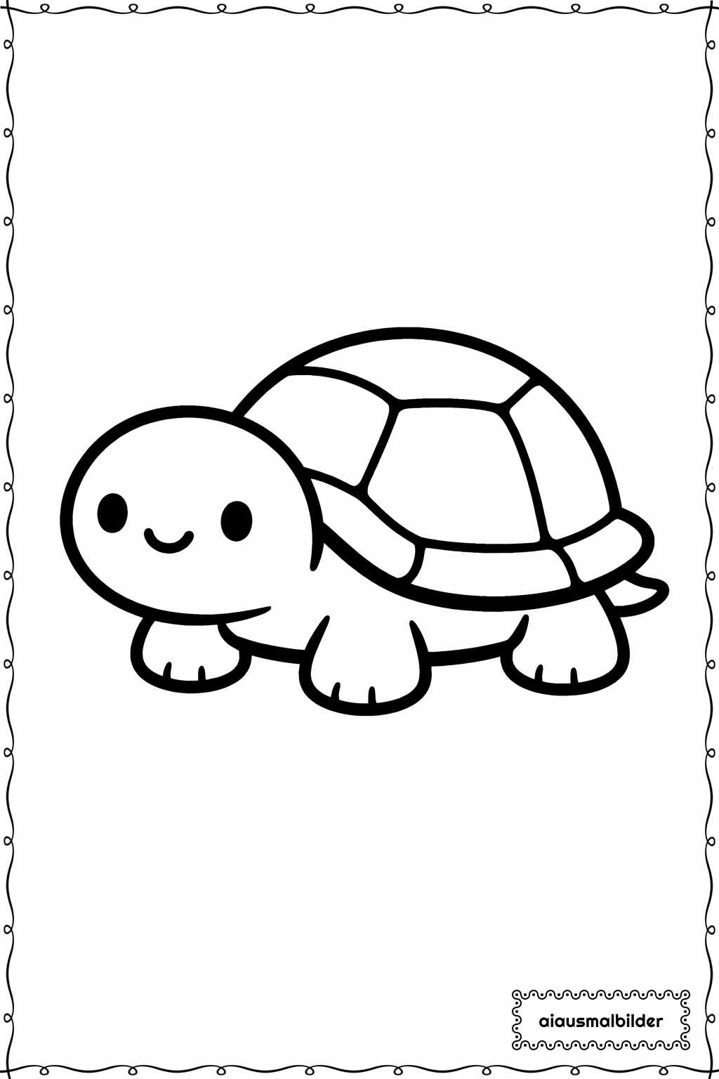 Tiere Kleine Schildkröte Ausmalseite