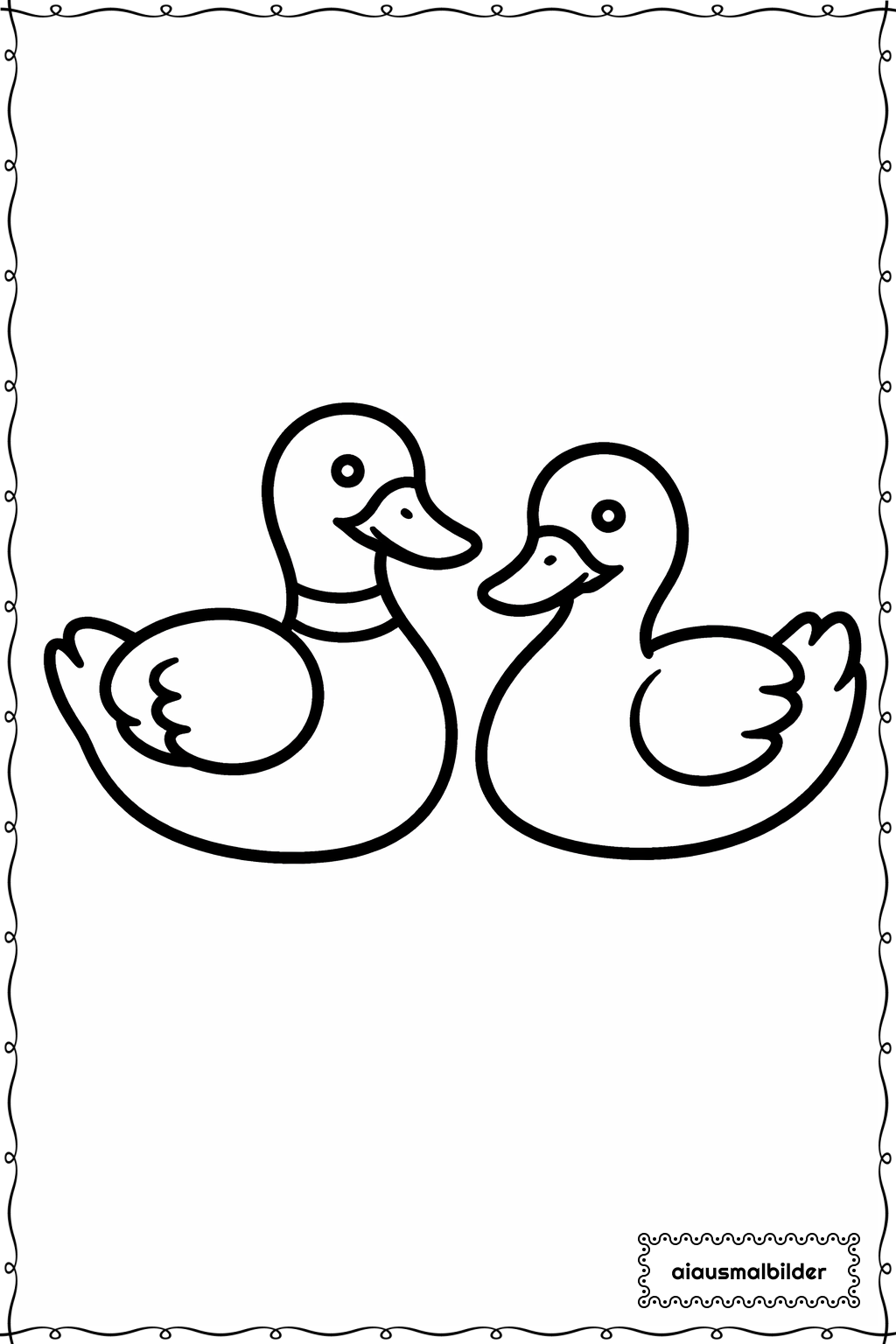 Tiere Paar Enten Ausmalseite