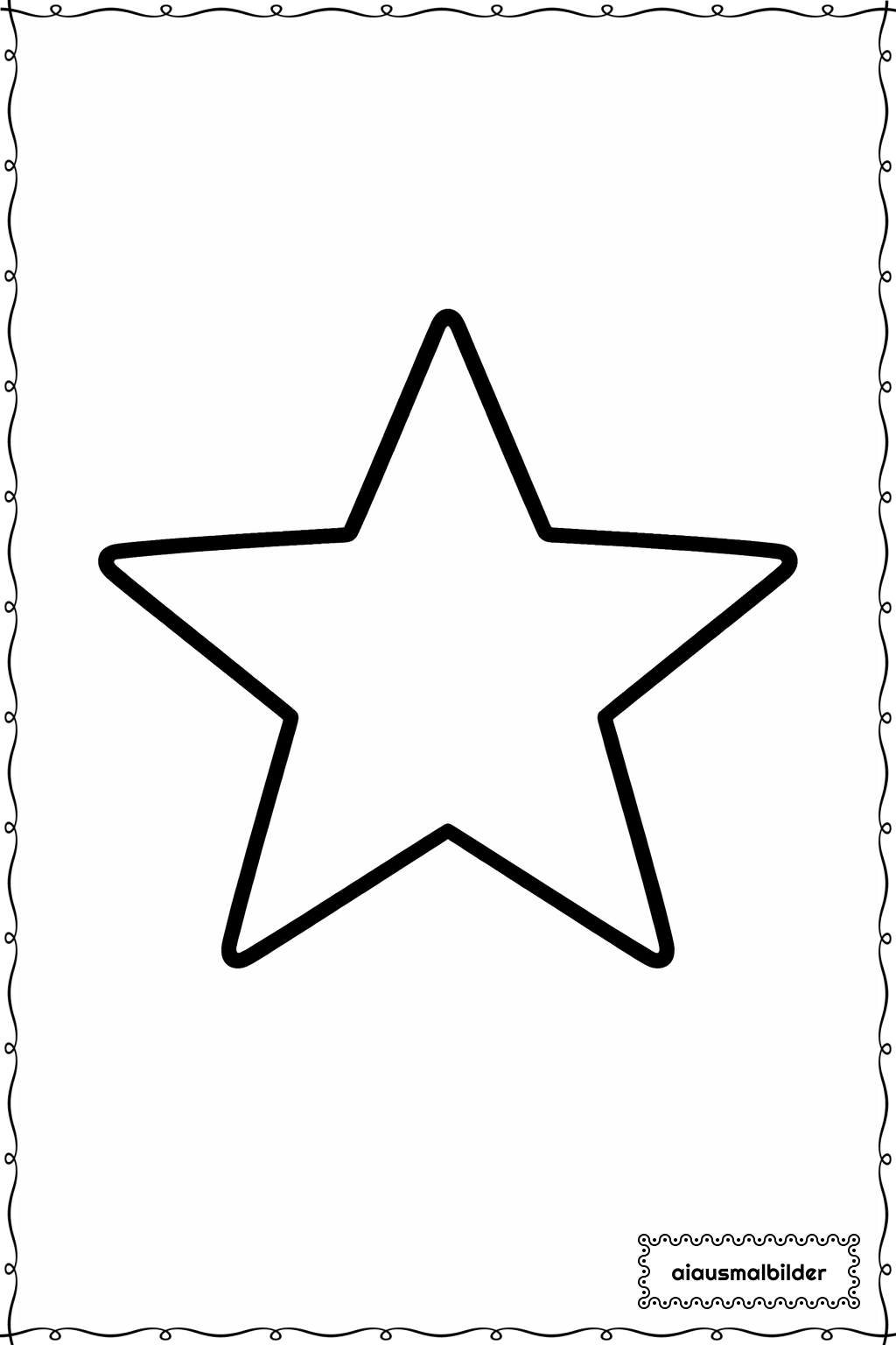  Weihnachten Stern Groß Ausmalseite 