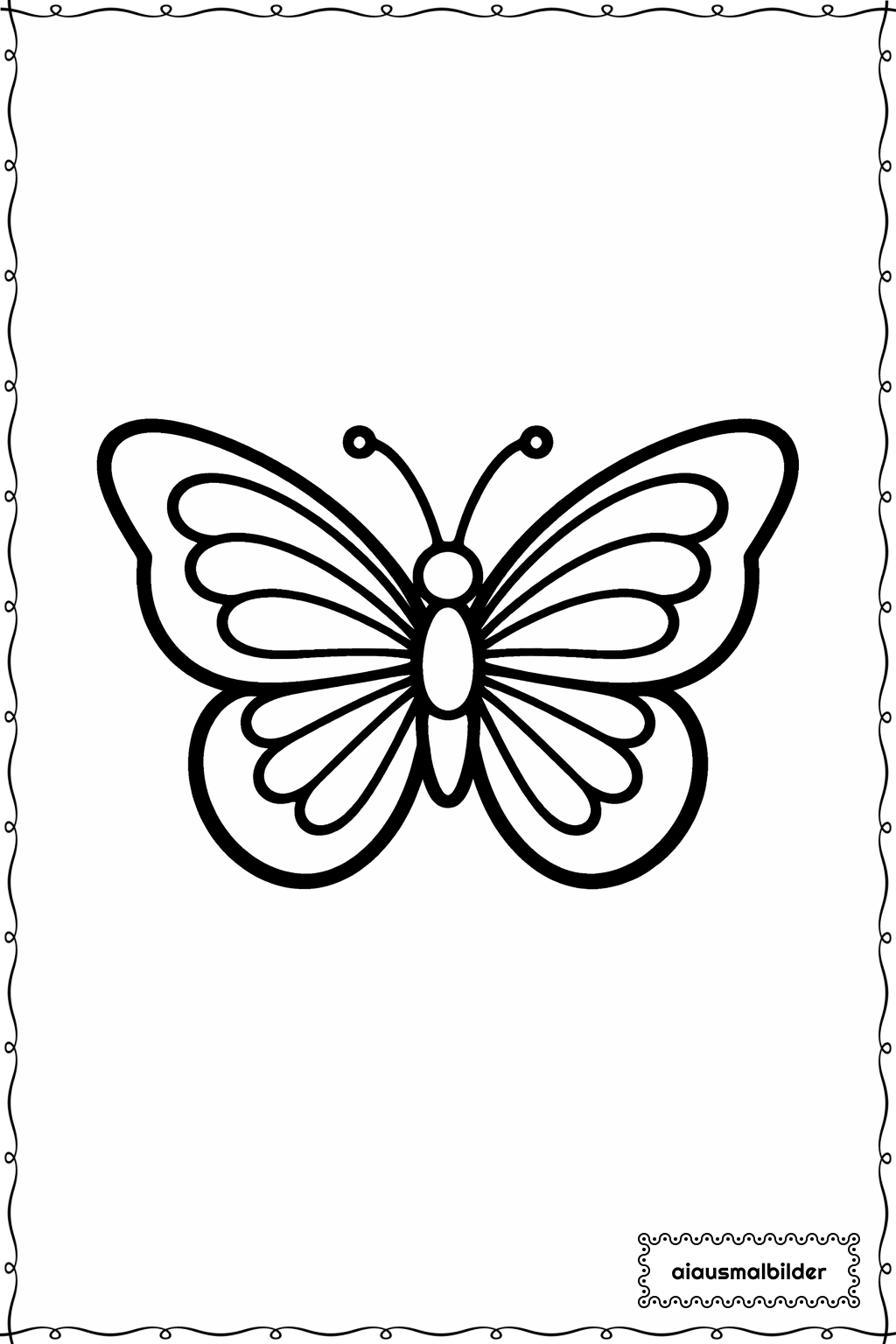  Wellen Schmetterling Ausmalseite 